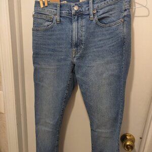 J Crew 250 Skinny fit stretch three-year wash 30x30 cotton spandex light blue